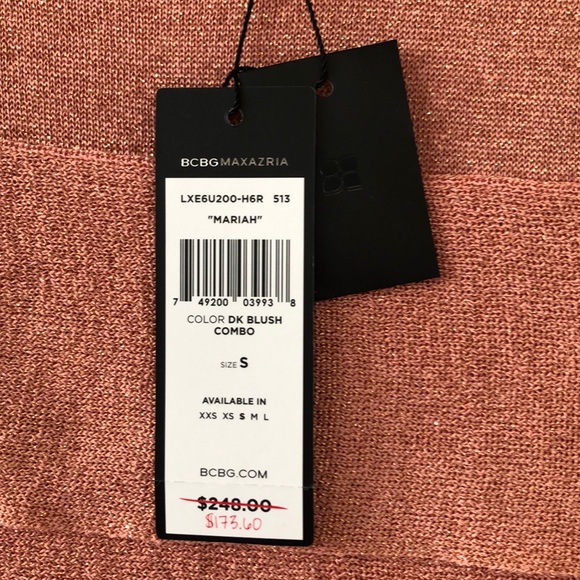 BCBGMAXAZRIA BLUSH MARIAH DRESS SIZE SMALL - Picture 7 of 9